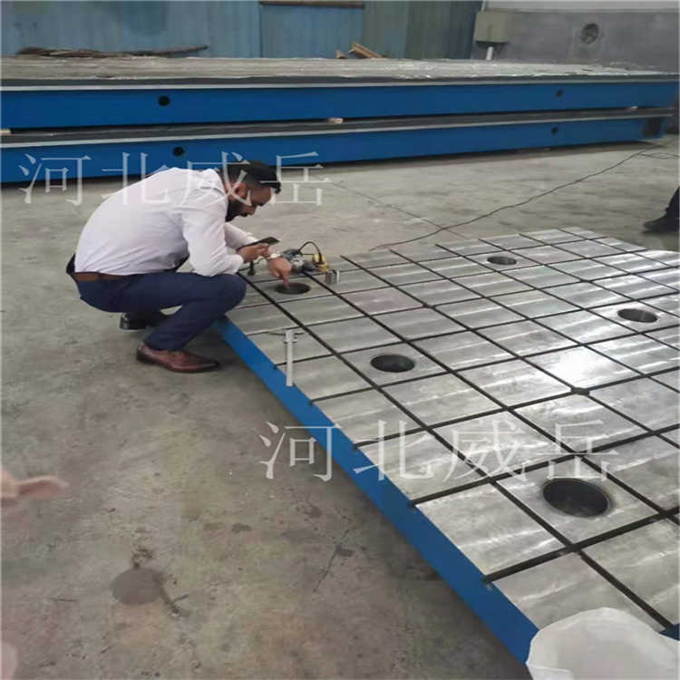 生产铸铁T型槽平台 铸铁平板龙门刨床加工