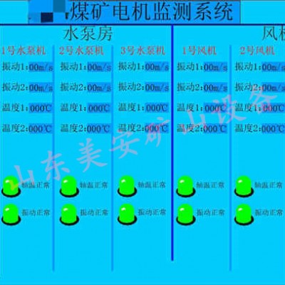 电动机主要轴承温度振动震动监测监控装置煤矿井