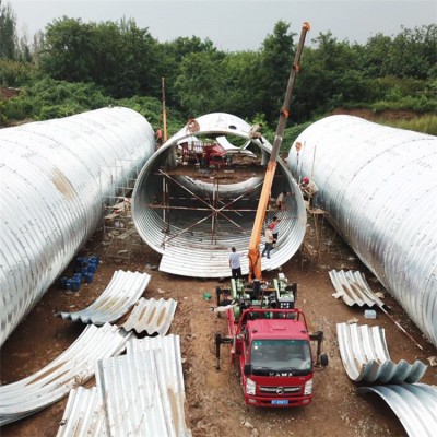 涵洞工程钢波纹涵管 山西道路钢制波纹管排水