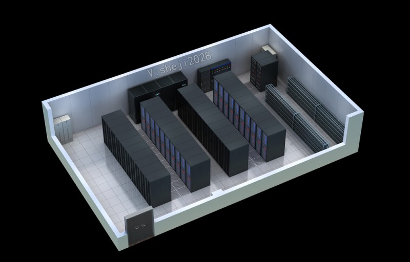 上海某单位屏蔽机房效果图制作|配电室|中控室全景图
